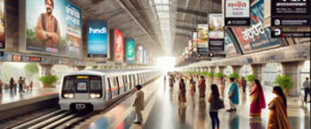 Advertising in Metro Station Mansarovar Park, Delhi