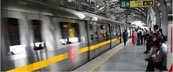 Advertising in Metro Station Rajouri Garden, Delhi