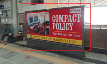 Advertising in Metro Station Jasola, Delhi