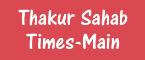 Thakur Sahab Times, Main, Hindi