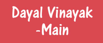 Advertising in Dayal Vinayak, Main, Hindi Newspaper
