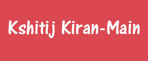 Kshitij Kiran, Main, Hindi