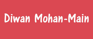 Diwan Mohan, Main, Hindi