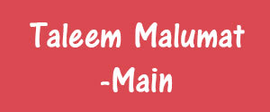 Taleem Malumat, Lucknow, Urdu