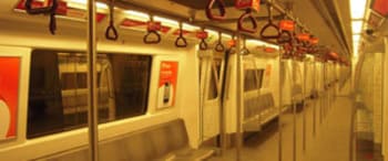Advertising in Mumbai Metro Train