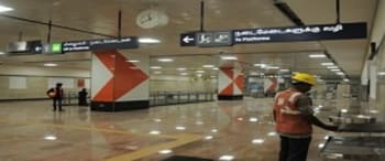 Advertising in Metro Station - Arumbakkam, Chennai