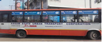 Advertising in Non AC Bus Guwahati