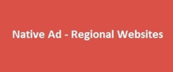 Native Ad - Regional Websites, Website Advertising Rates