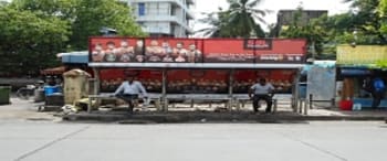 Advertising on Bus Shelter in Juhu