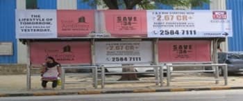 Advertising on Bus Shelter in Dadar