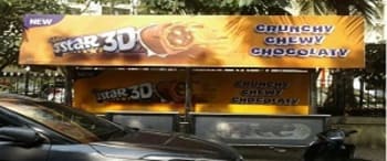 Advertising on Bus Shelter in Malad West