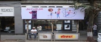 Advertising on Bus Shelter in Marine Lines  28465