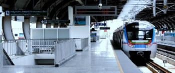 Advertising in Metro Station - Terminal 1-IGI Airport metro station