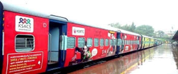 Advertising in Pallavan Express Train - Karaikudi to Chennai