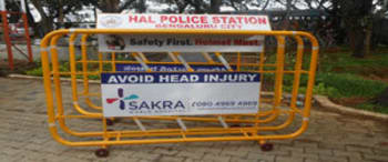 Advertising in Police Barricades Hyderabad