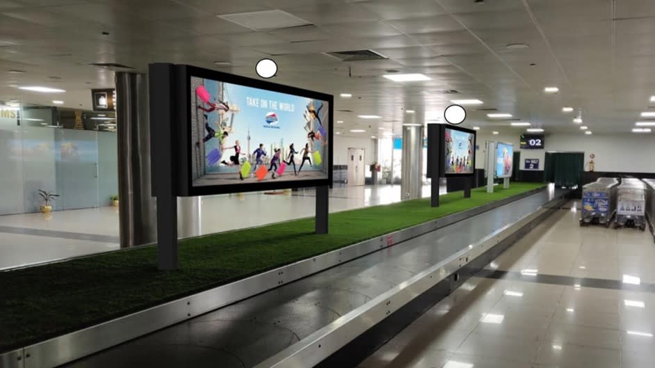 Pune Airport- Arrival Area Advertising-Back Lit Boxes - Conveyor Belt Area - 8 W x 3 H Ft