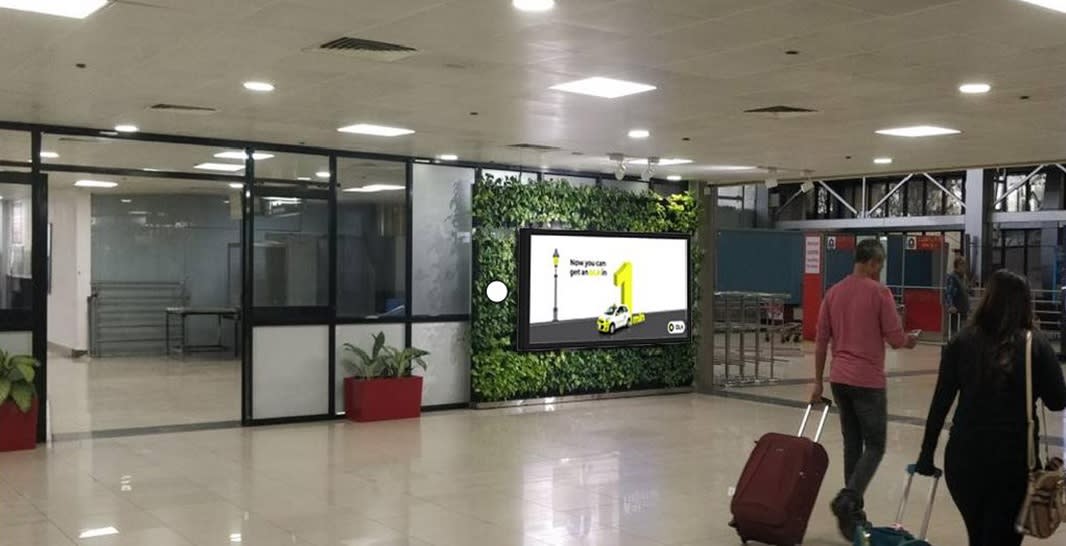 Pune Airport- Arrival Area Advertising-Back Lit Wall Signage - Arrival area towards Exit gate - 8 W x 4 H Ft