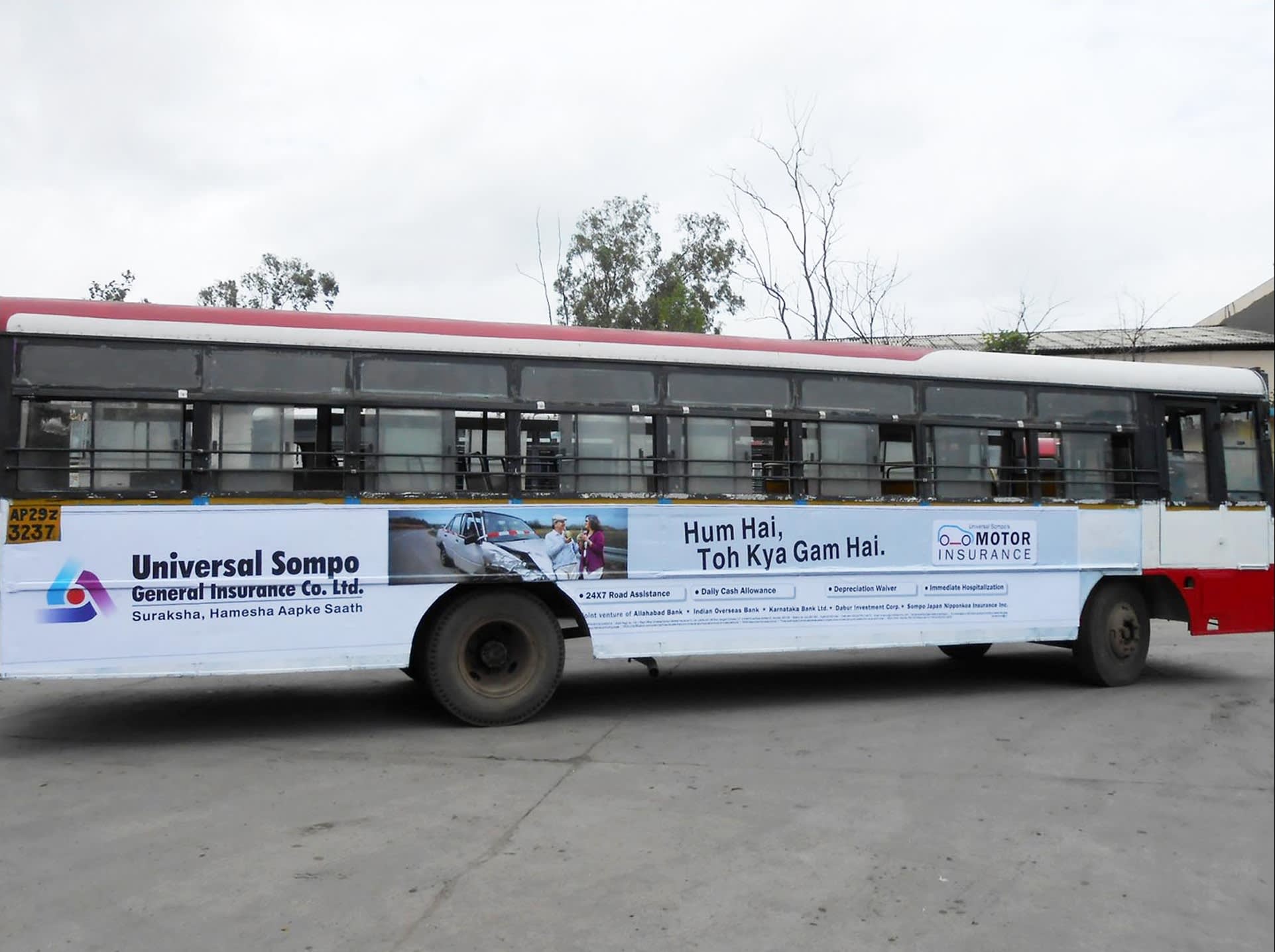 Non AC Bus - Hyderabad-Full Bus Painting Advertising