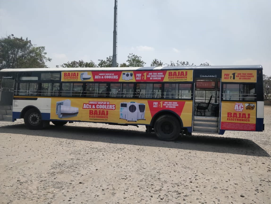 Non AC Bus - Hyderabad-Metro Bus Advertising - Passenger Side
