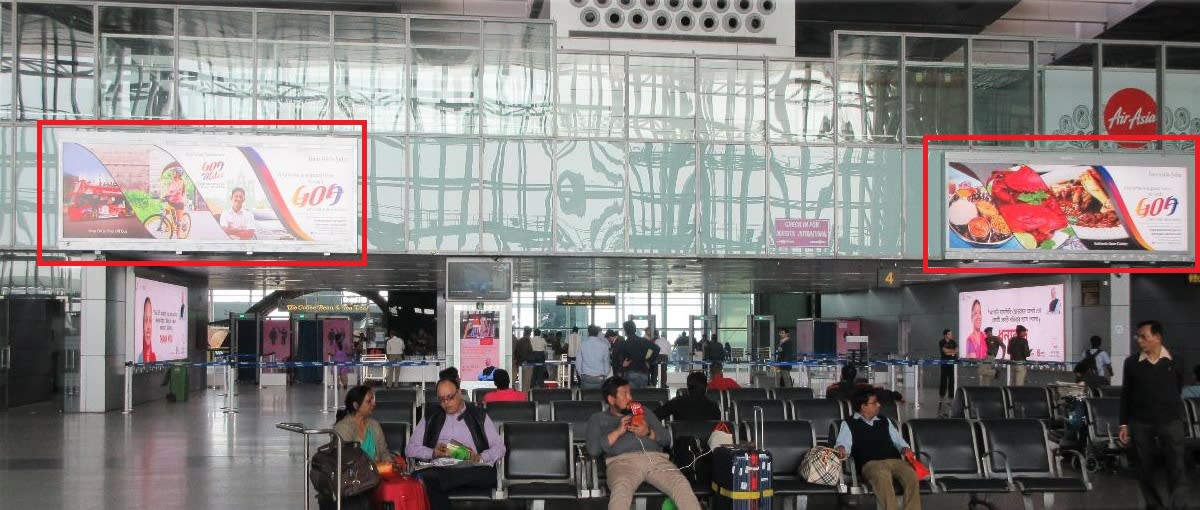 Kolkata Airport-Departure Area Advertising-Light Box - Approach to Terminal Gate No 4 - 18 W x 6 H Ft