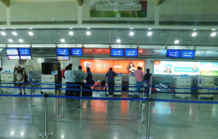 Mumbai Airport-Departure Area Advertising-T1 Departure - Behind SpiceJet check-in counter