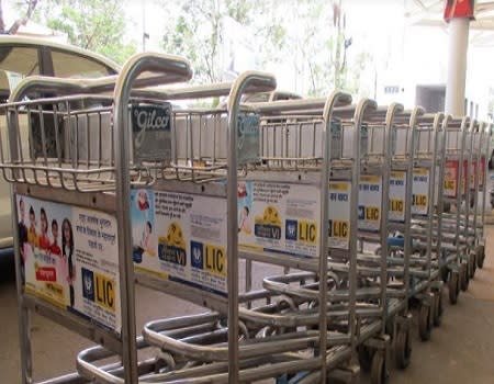 Pune Airport-Luggage Trolley Advertising-Trolley - 20 x 8 Inches
