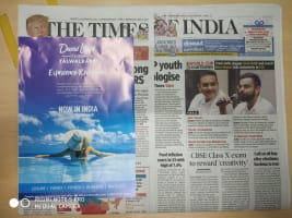 Ahmedabad Airport- Newspaper Stickers - Times Of India-Advertising