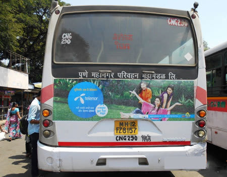 Non AC Bus - Pune-Bus Panel Advertising -Back Panel 2
