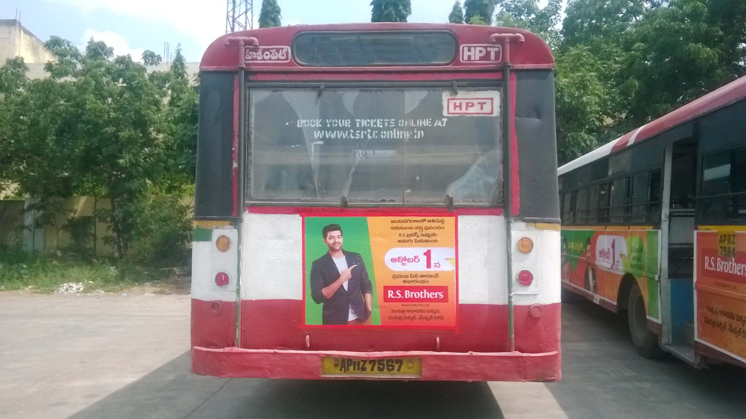 Non AC Bus - Hyderabad-Metro Bus Advertising-Ordinary Bus- Back Side