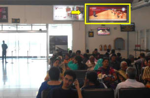 Lucknow Airport-Departure Area  Advertising-Security Hold Area - 10 x 4 ft - Panel - Above Right Side Of Gate No. 4 In Sha