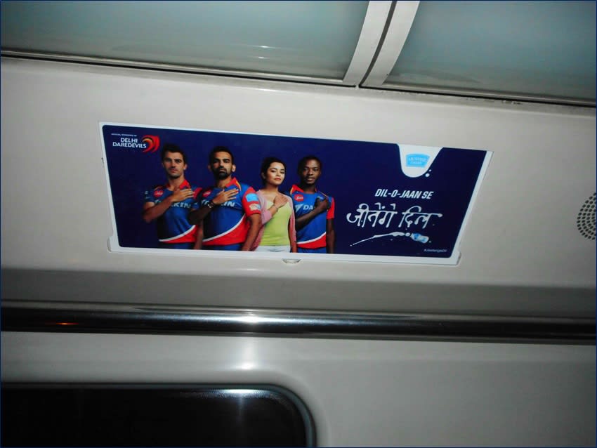 Metro Train - Delhi-Train Interior Panel Advertising-Rotem Train- Option 3