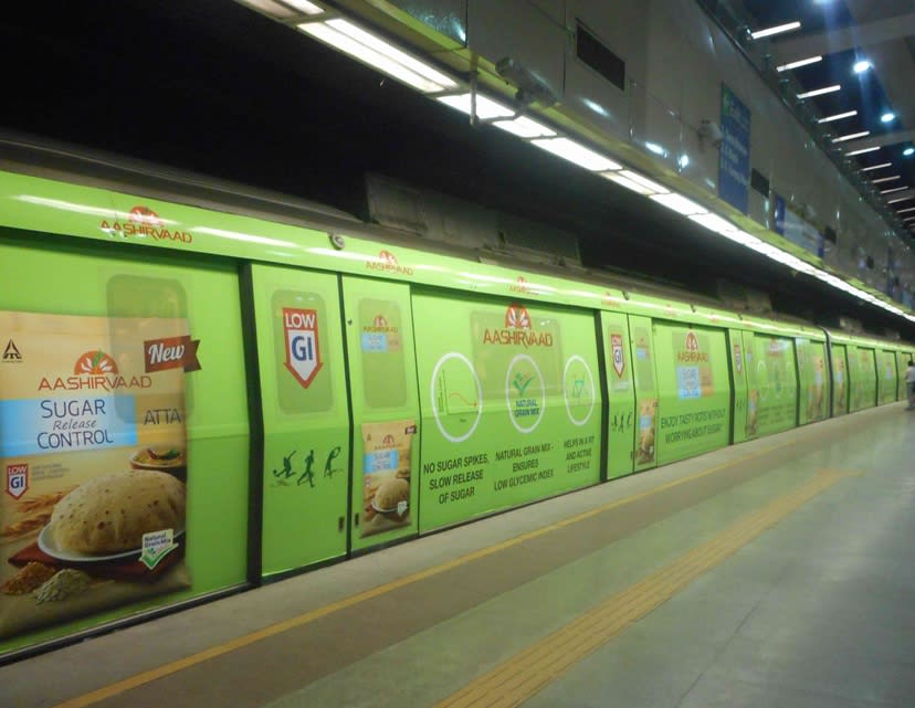 Metro Train - Delhi-Train Wrap Advertising-Option 5