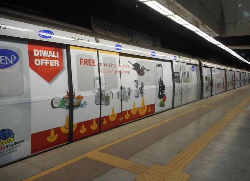 Metro Train - Delhi-Train Wrap Advertising-Option 2