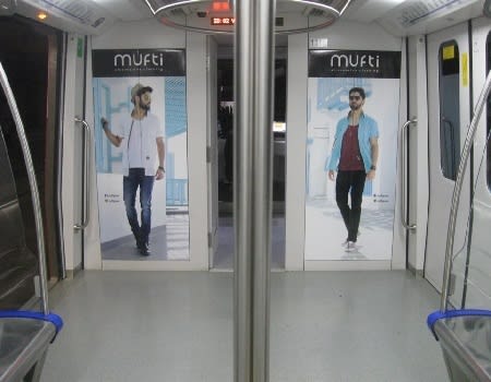 Metro Train - Mumbai - Train Wrap Advertising - Interior Branding - Wall Panel Type 3