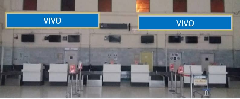 Departure Area - Behind air india and spiece jet check in counter - 20 x 3 ft - Back Lit Panel