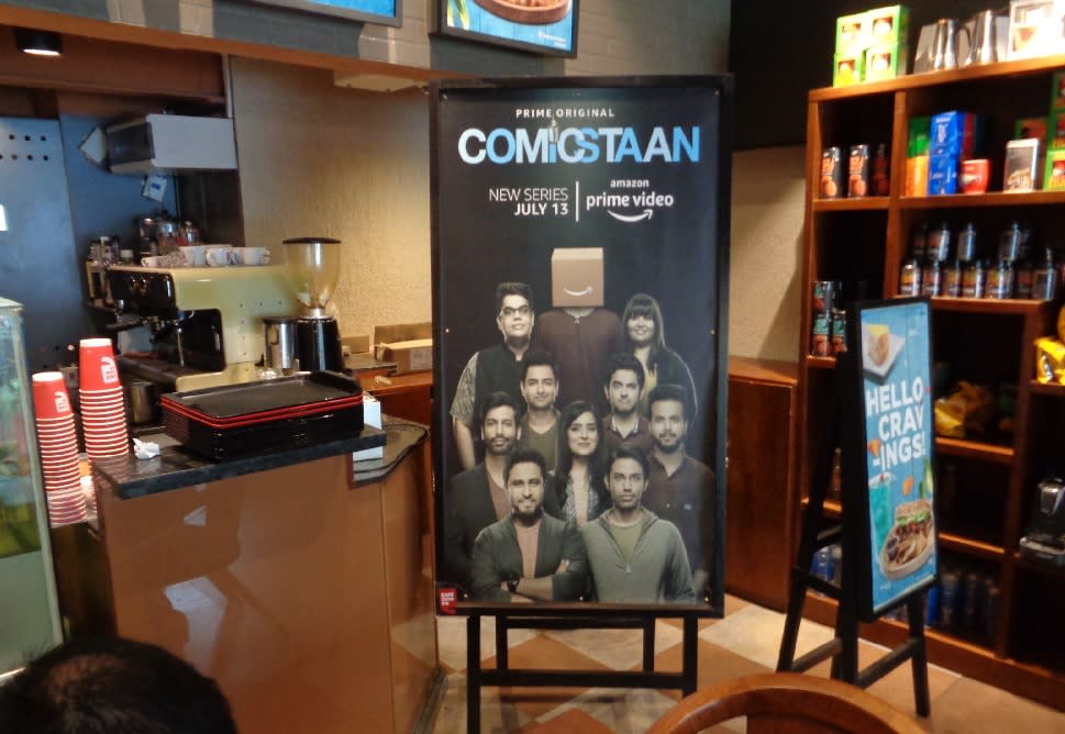 Standee Popular Media Advertising in Cafe Coffee Day