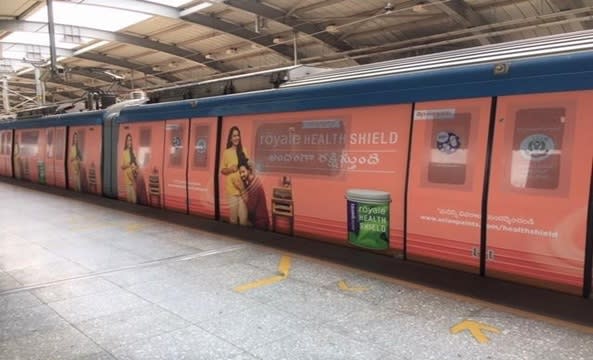 Metro Train - Hyderabad-Exterior Train Advertising-Option 4