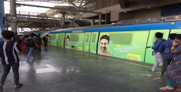 Metro Train - Hyderabad-Exterior Train Advertising-Option 6