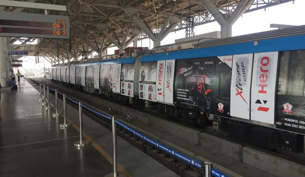 Metro Train - Hyderabad-Exterior Train Advertising-Option 1