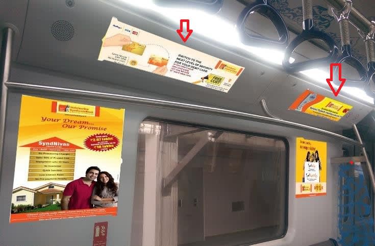 Metro Train - Hyderabad-Interior Train Advertising-Coving  Panels