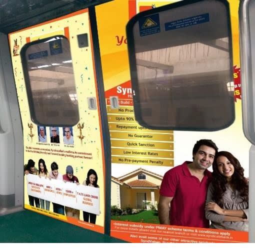 Metro Train - Hyderabad-Interior Train Advertising-Full Door Advertising  (entry & exit sliding doors)