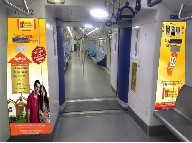 Metro Train - Hyderabad-Interior Train Advertising-Mobile Charging  Points