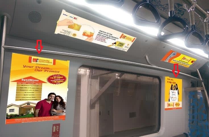 Metro Train - Hyderabad-Interior Train Advertising-Panel Next to Windos