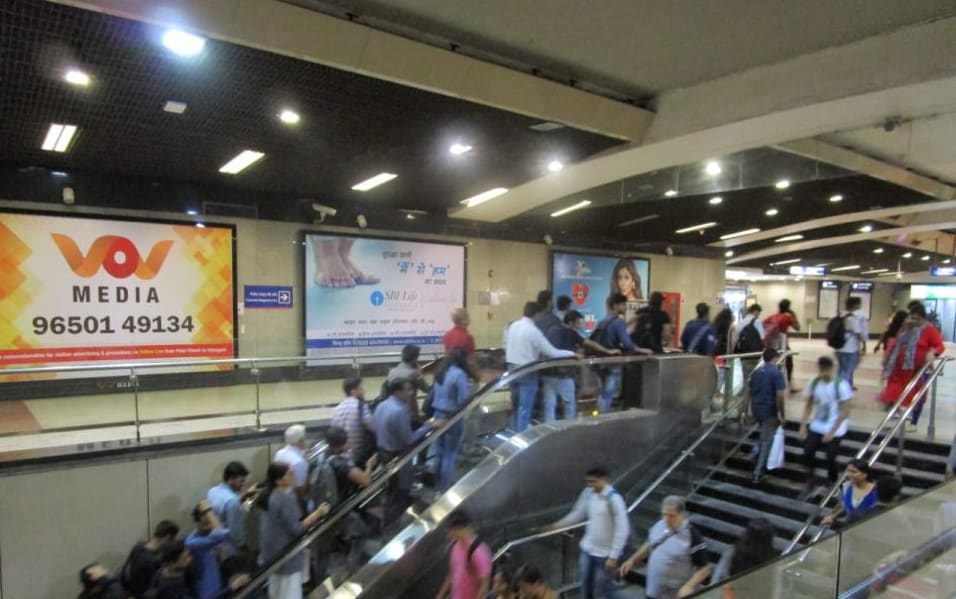 Delhi Metro Station - Yellow Line - Back Lit Panel Advertising- 12 x 8 Concourse