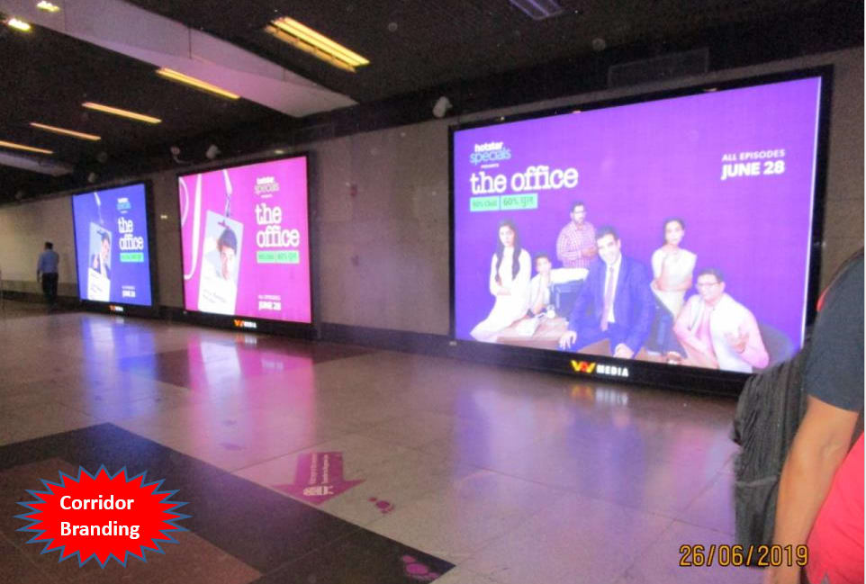 Delhi Metro Station - Yellow Line - Back Lit Panel Advertising - 12 x 8 Concourse