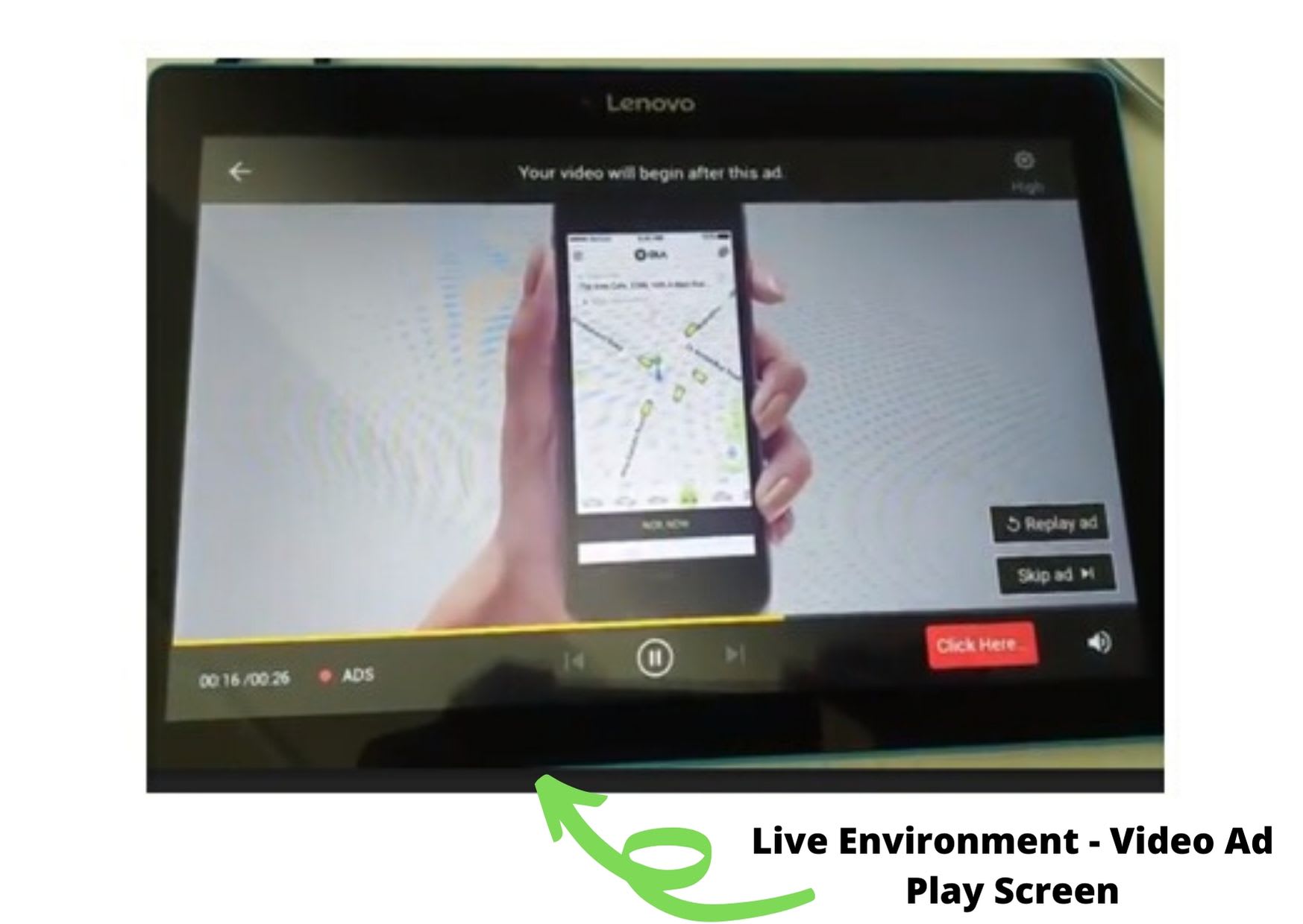 OLA, App- Video Ads - Live Environment  Advertising