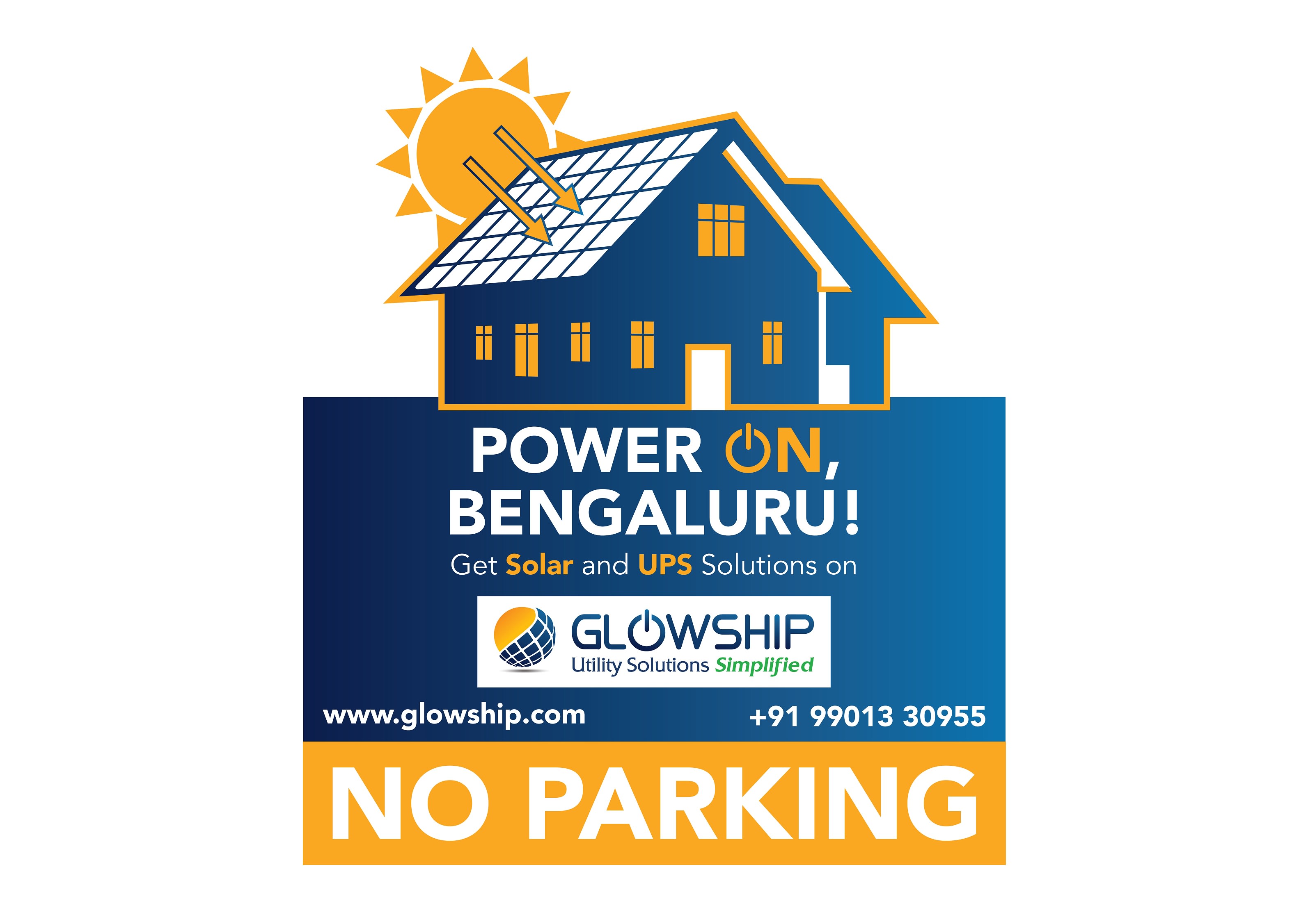 No Parking Boards - Bangalore Advertising - Sunpack ( Customized 3)