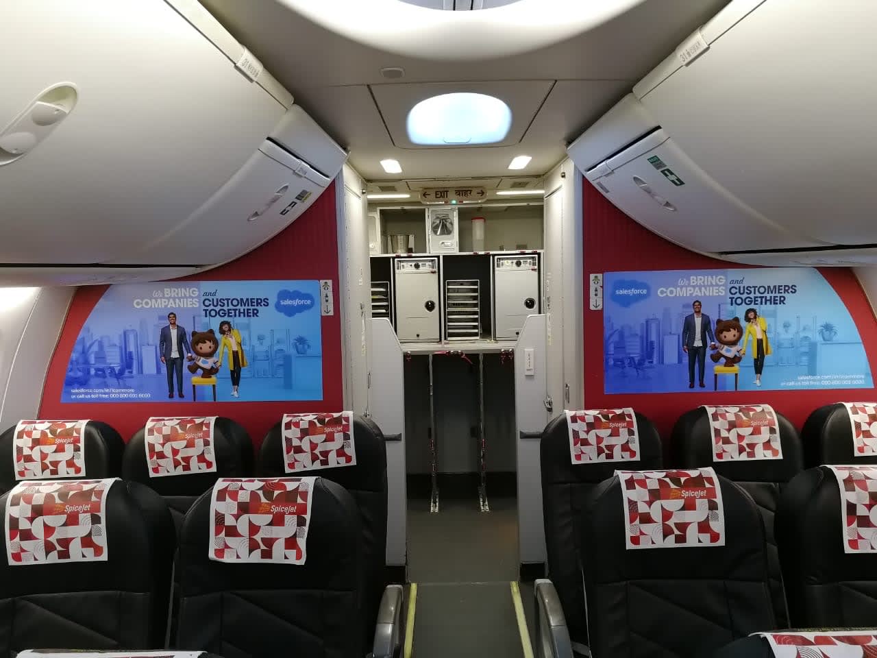 SpiceJet India Airlines-Cabin Bulk Head Advertising-Option 2
