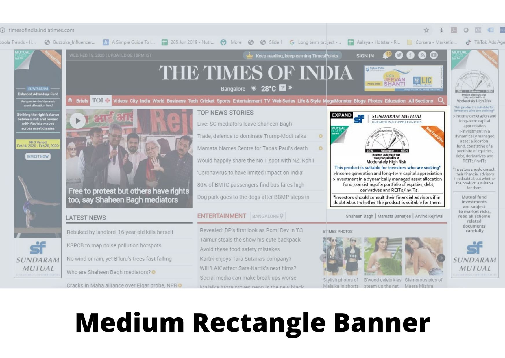 Times of India - Banner Advertising - Option 2