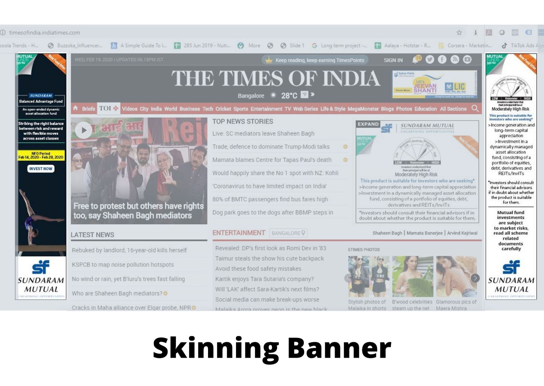 Times of India - Banner Advertising - Option 3